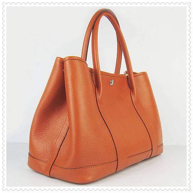 Hermes Garden Party orange large handbags